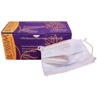 Blossom 3-Ply Latex-Free Face Mask Blue - 50 / Box Level 2